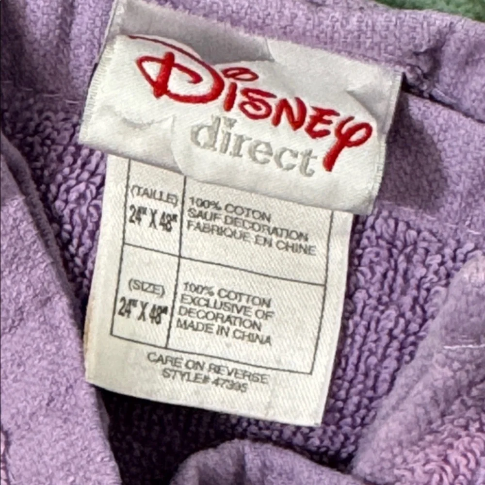 Disney Embroidered Purple Tinkerbell Bath Towels monogrammed ASHLEY